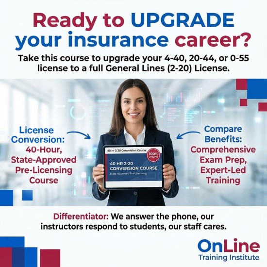 40 hr General Lines (2-20) Conversion Pre-licensing Course