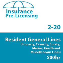 200 hr General Lines (Property and Casualty 2-20) Pre-licensing Course