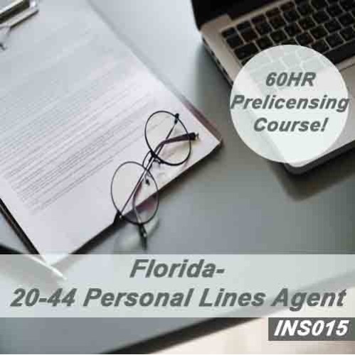 60 hr Personal Lines Agent (20-44) Pre-licensing Course (3 month enrollment)